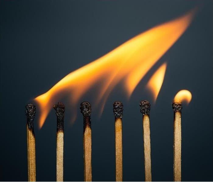 several matches ignited