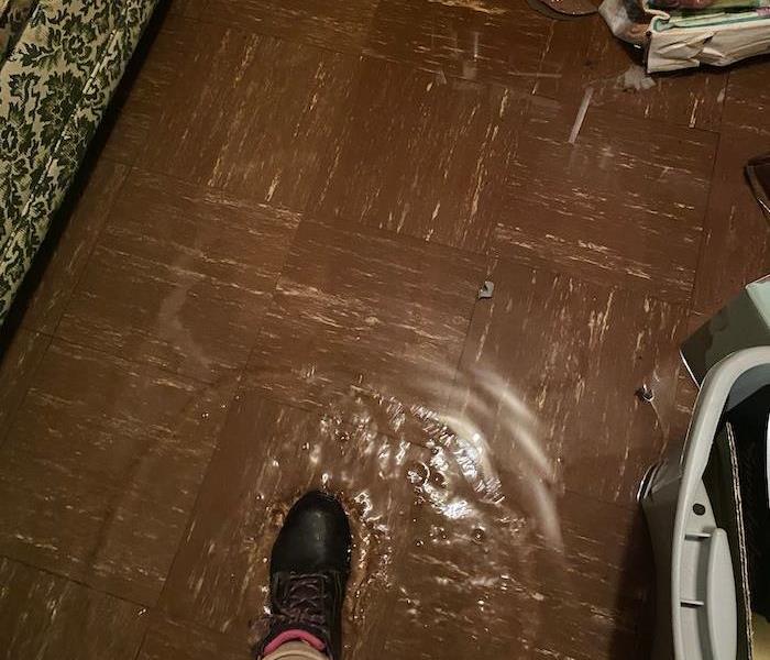 Flood water in home